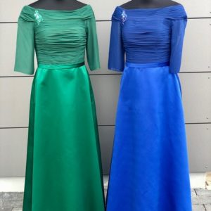 Abendkleid Grün Blau